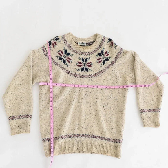 Vintage Northern Reflections Cream Crewneck  Knit Sweater - Picture 2 of 13